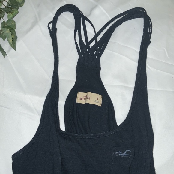 Black Hollister Razorback tank top - Picture 3 of 4